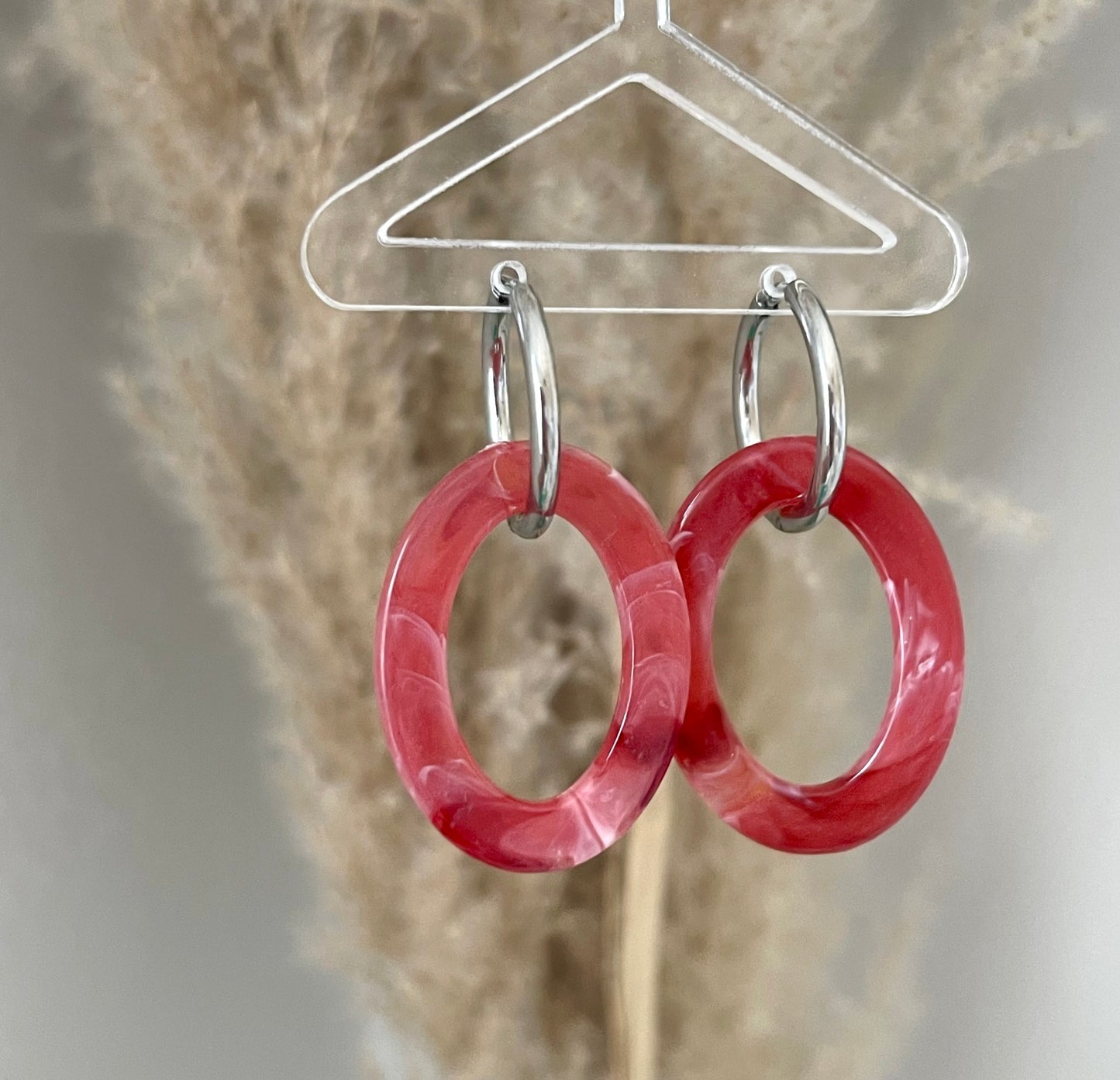 Oorbellen Gigi rood