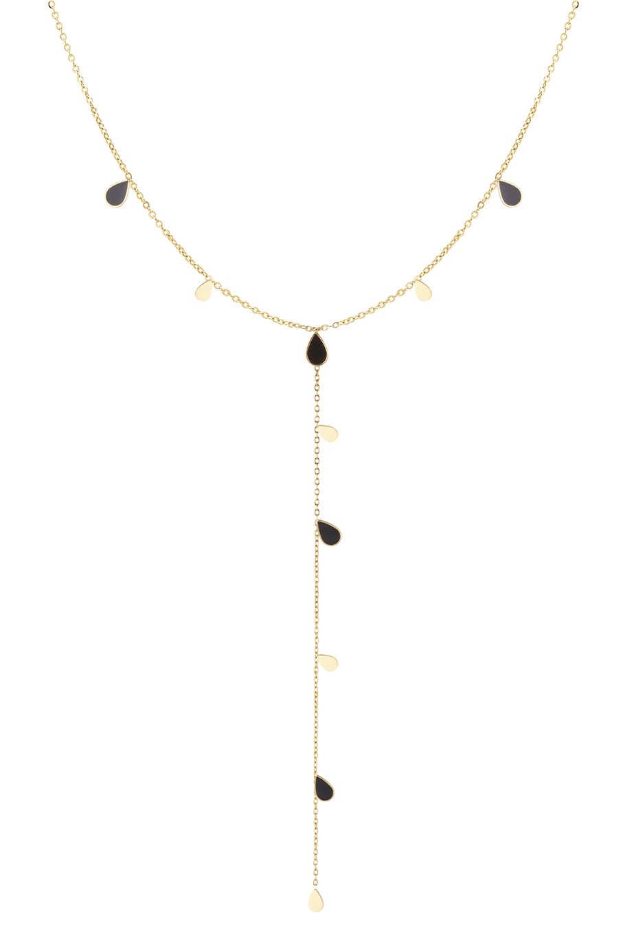 Lange ketting druppel zwart