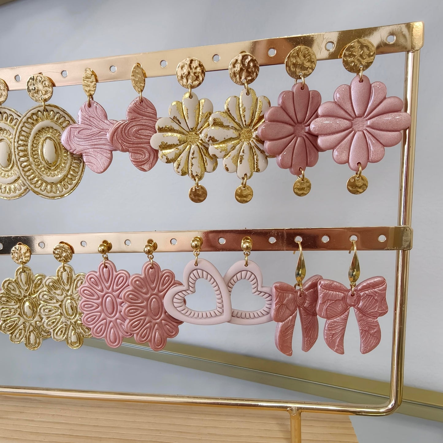 Polymeerklei oorbellen big heart