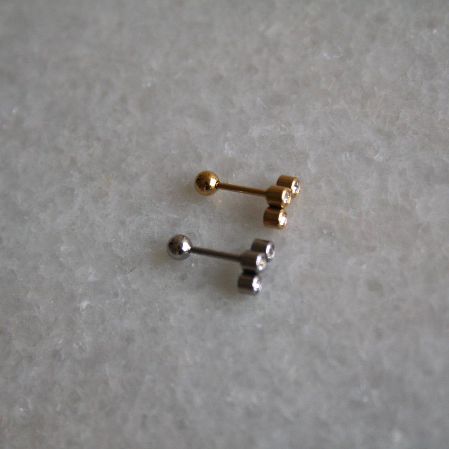 Piercing triple goud