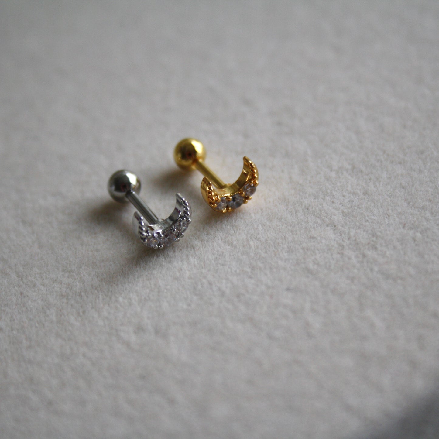 Piercing moon zilver