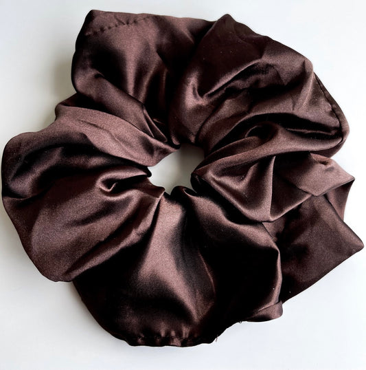 grote xl scrunchie donkerbruin
