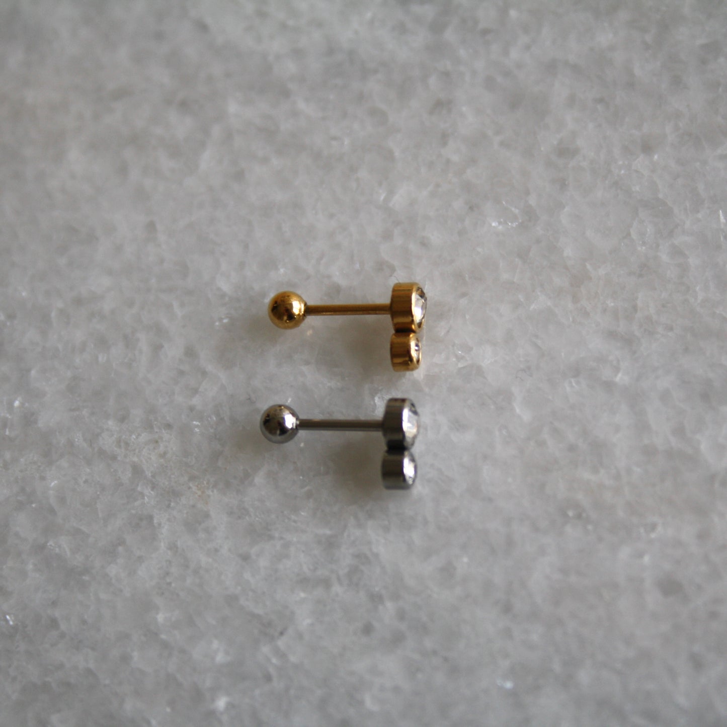 Piercing double zilver