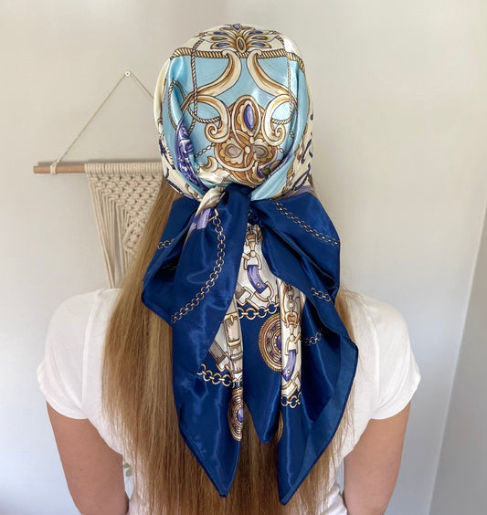 Sjaal chain blauw