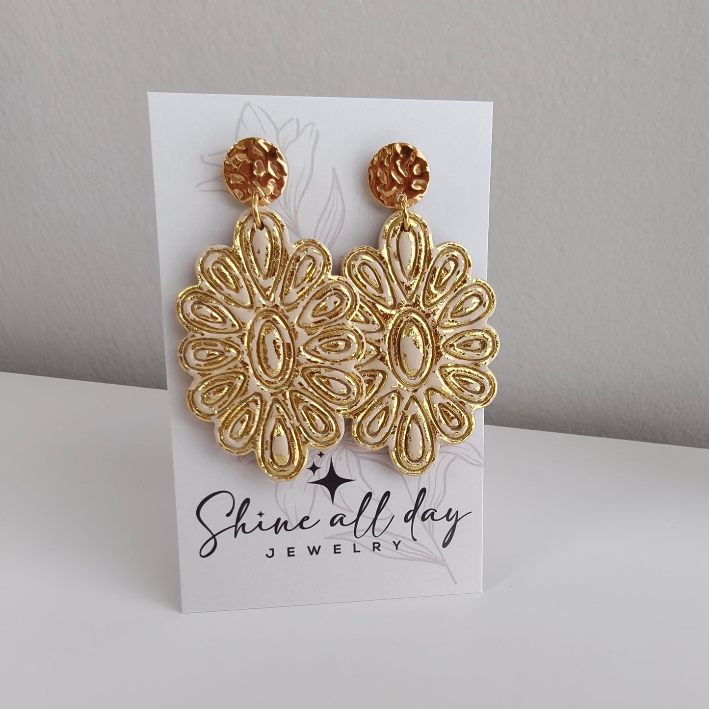 Polymeerklei oorbellen donna goud