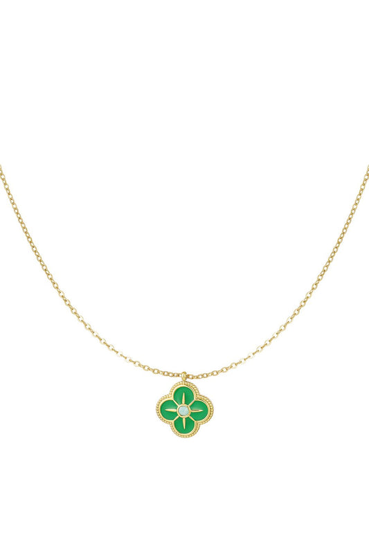 Lange ketting klaver GROEN
