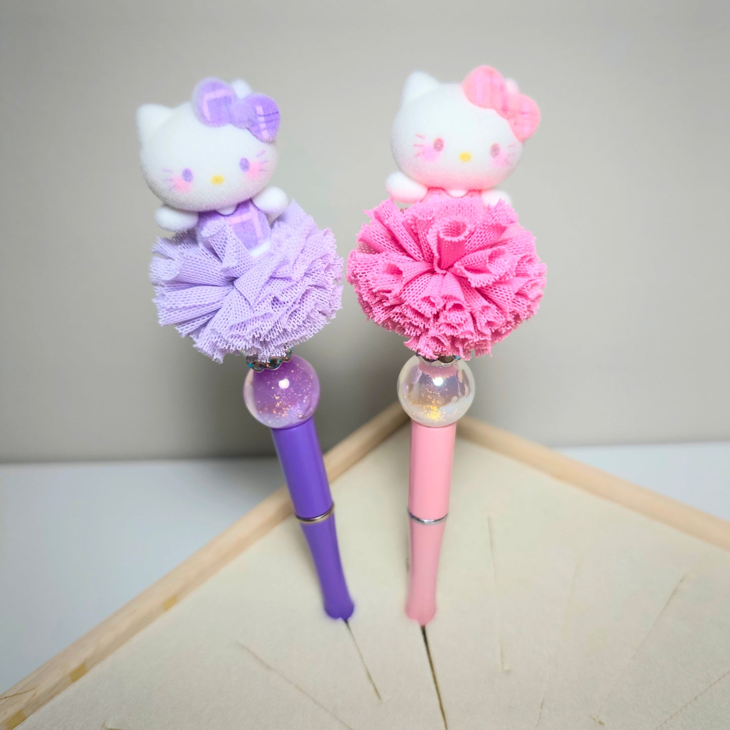 Kralen pen 7 roze
