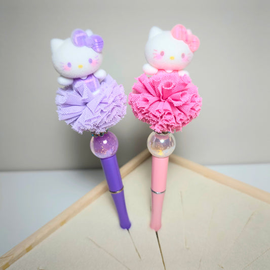 Kralen pen 7 roze
